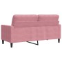 Zweiplätziges Sofa aus rosa Samtstoff, 140 cm. von , Sofas - Ref: Foro24-4007627, Preis: 221,48 €, Rabatt: %