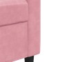 Zweiplätziges Sofa aus rosa Samtstoff, 140 cm. von , Sofas - Ref: Foro24-4007627, Preis: 221,99 €, Rabatt: %