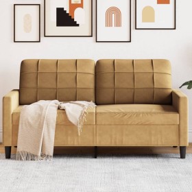 2-seater brown velvet sofa 140 cm by , Sofas - Ref: Foro24-4007631, Price: 216,48 €, Discount: %