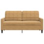 Zweiplätziges braunes Samtsofa, 140 cm. von , Sofas - Ref: Foro24-4007631, Preis: 216,48 €, Rabatt: %