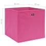 Aufbewahrungsboxen 10 Stück Vliesstoff rosa 28x28x28 cm von vidaXL, Aufbewahrungskörbe - Ref: Foro24-325205, Preis: 40,58 €, ...