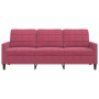 Dreisitziges Samtsofa in Bordeauxrot, 180 cm. von , Sofas - Ref: Foro24-4007638, Preis: 275,21 €, Rabatt: %