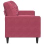 Dreisitziges Samtsofa in Bordeauxrot, 180 cm. von , Sofas - Ref: Foro24-4007638, Preis: 275,21 €, Rabatt: %