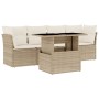 Gartensofa-Set mit 5-teiligen Kissen aus synthetischem Rattan in Beige. von , Gartensets - Ref: Foro24-3266348, Preis: 426,66...