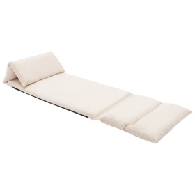 Cream microfiber folding floor lounger by vidaXL, Daybeds - Ref: Foro24-325263, Price: 111,55 €, Discount: %