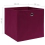 Cajas almacenaje 10 uds tela no tejida rojo oscuro 28x28x28 cm de vidaXL, Cestas para almacenaje - Ref: Foro24-325201, Precio...