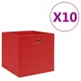 Aufbewahrungsboxen 10 Stück Vliesstoff rot 28x28x28 cm von vidaXL, Aufbewahrungskörbe - Ref: Foro24-325221, Preis: 40,57 €, R...