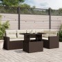 Set aus 6-teiligen Gartensofas und Kissen aus braunem Kunst-Rattan. von , Gartensets - Ref: Foro24-3267263, Preis: 467,99 €, ...