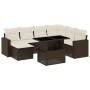 Set aus 8-teiligen Gartensofas und Kissen aus braunem Kunststoff-Rattan. von , Gartensets - Ref: Foro24-3267443, Preis: 577,1...