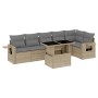 Set of 7-piece garden sofas and beige synthetic rattan cushions by , Garden sets - Ref: Foro24-3267919, Price: 532,52 €, Disc...