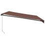 Manual retractable brown awning 500x300 cm by , Awnings - Ref: Foro24-3310216, Price: 387,37 €, Discount: %