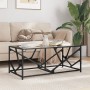 Steel coffee table with black glass surface 98.5x50x41cm by , Coffee table - Ref: Foro24-845997, Price: 63,46 €, Discount: %