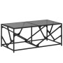 Steel coffee table with black glass surface 98.5x50x41cm by , Coffee table - Ref: Foro24-845997, Price: 63,46 €, Discount: %