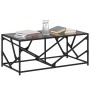 Steel coffee table with black glass surface 98.5x50x41cm by , Coffee table - Ref: Foro24-845997, Price: 63,46 €, Discount: %