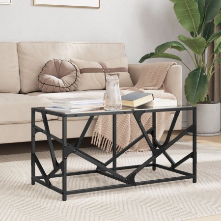 Black glass surface steel coffee table 78.5x40x41cm by , Coffee table - Ref: Foro24-845995, Price: 52,09 €, Discount: %