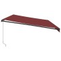 Toldo retráctil manual burdeos 600x350 cm de , Toldos - Ref: Foro24-3215010, Precio: 583,33 €, Descuento: %