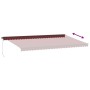 Toldo retráctil manual burdeos 600x350 cm de , Toldos - Ref: Foro24-3215010, Precio: 583,33 €, Descuento: %