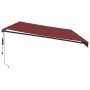 Toldo retráctil automático burdeos 600x350 cm de , Toldos - Ref: Foro24-3215012, Precio: 736,76 €, Descuento: %