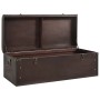 Chest with brown plywood latches 110x50x39.5 cm by , Storage trunks - Ref: Foro24-4010550, Price: 160,42 €, Discount: %