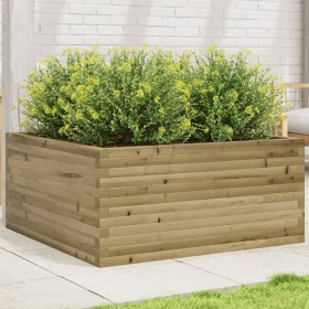 Pine wood planter box, impregnated, 100x100x46 cm by , Pots and planters - Ref: Foro24-3282433, Price: 212,99 €, Discount: %