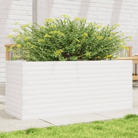 Solid white pine wood planter 110x40x46 cm by , Pots and planters - Ref: Foro24-3282450, Price: 170,32 €, Discount: %