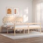 Double bed for seniors solid wood headboard by vidaXL, Beds and slatted bases - Ref: Foro24-3195561, Price: 166,99 €, Discoun...