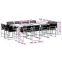 13-piece black synthetic rattan garden dining set by , Garden sets - Ref: Foro24-3295040, Price: 751,99 €, Discount: %