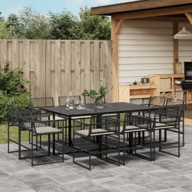 11-piece garden dining set with black synthetic rattan cushions by , Garden sets - Ref: Foro24-3295014, Price: 591,99 €, Disc...