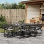 Set de comedor jardín 11 pzas con cojines ratán sintético negro de , Conjuntos de jardín - Ref: Foro24-3295014, Precio: 591,2...