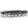 Set comedor de jardín con cojines 15 pzas ratán sintético negro de , Conjuntos de jardín - Ref: Foro24-3295016, Precio: 896,7...