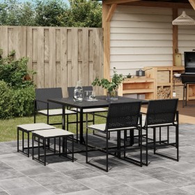 9-piece garden dining set with black synthetic rattan cushions by , Garden sets - Ref: Foro24-3295068, Price: 349,99 €, Disco...