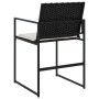 Garden chairs with cushions, 4 units, black synthetic rattan by , Garden chairs - Ref: Foro24-4008581, Price: 163,64 €, Disco...