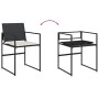 Garden chairs with cushions, 4 units, black synthetic rattan by , Garden chairs - Ref: Foro24-4008581, Price: 163,64 €, Disco...