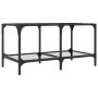 Glass and steel coffee table, 78.5x40x40 cm by , Coffee table - Ref: Foro24-845976, Price: 61,99 €, Discount: %