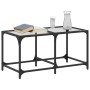 Glass and steel coffee table 78.5x40x40 cm by , Coffee table - Ref: Foro24-845974, Price: 50,99 €, Discount: %