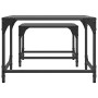 Stackable coffee tables with glass top, 2 pieces, black steel. by , Coffee table - Ref: Foro24-845983, Price: 60,34 €, Discou...