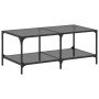 Mesa de centro superficie de vidrio acero negra 98,5x50x40 cm de , Mesas de centro - Ref: Foro24-845981, Precio: 81,78 €, Des...