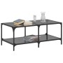 Mesa de centro superficie de vidrio acero negra 98,5x50x40 cm de , Mesas de centro - Ref: Foro24-845981, Precio: 81,78 €, Des...