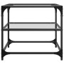 Glass surface coffee table 2 units steel 50x50x45 cm by , Coffee table - Ref: Foro24-846007, Price: 82,04 €, Discount: %