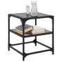 Glass surface coffee table 2 units black steel 40x40x45 cm by , Coffee table - Ref: Foro24-846005, Price: 70,23 €, Discount: %