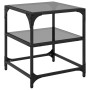 Glass surface coffee table 2 units black steel 40x40x45 cm by , Coffee table - Ref: Foro24-846005, Price: 70,23 €, Discount: %