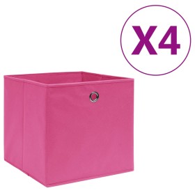 Aufbewahrungsboxen 4 Stück Vliesstoff rosa 28x28x28 cm von vidaXL, Aufbewahrungskörbe - Ref: Foro24-325203, Preis: 21,85 €, R...