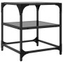 Glass surface coffee table 2 units black steel 40x40x45 cm by , Coffee table - Ref: Foro24-846005, Price: 70,23 €, Discount: %