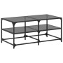 Black steel and glass coffee table, 98.5x50x45 cm by , Coffee table - Ref: Foro24-846013, Price: 89,99 €, Discount: %