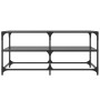 Black steel and glass coffee table, 98.5x50x45 cm by , Coffee table - Ref: Foro24-846013, Price: 89,99 €, Discount: %