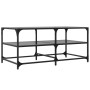 Black steel and glass coffee table, 98.5x50x45 cm by , Coffee table - Ref: Foro24-846013, Price: 89,99 €, Discount: %