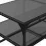 Black steel and glass coffee table, 98.5x50x45 cm by , Coffee table - Ref: Foro24-846013, Price: 89,99 €, Discount: %