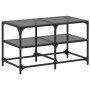 Black steel and glass coffee table, 78.5x40x45 cm by , Coffee table - Ref: Foro24-846011, Price: 71,64 €, Discount: %