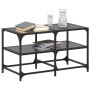 Black steel and glass coffee table, 78.5x40x45 cm by , Coffee table - Ref: Foro24-846011, Price: 71,64 €, Discount: %