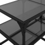 Black steel and glass coffee table, 78.5x40x45 cm by , Coffee table - Ref: Foro24-846011, Price: 71,64 €, Discount: %